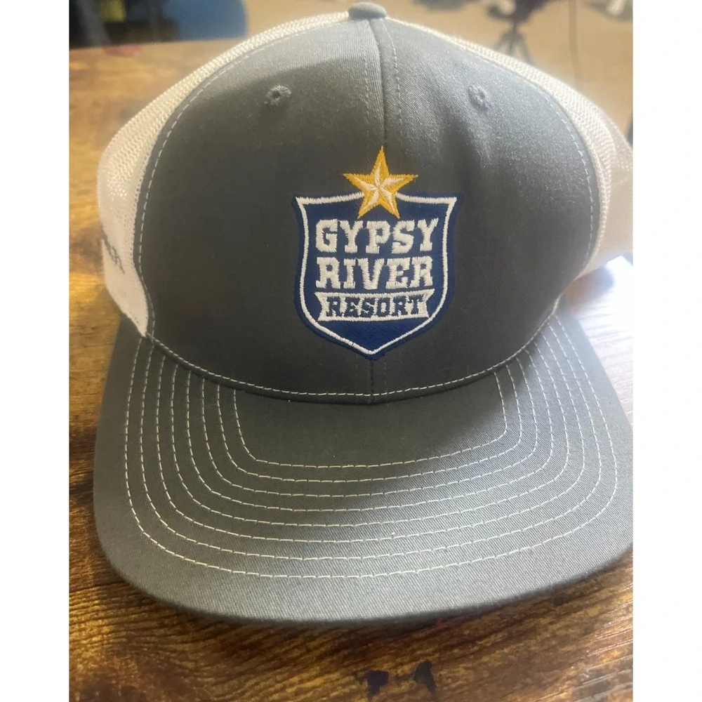 Richardson Trucker Hat Men One Size Gray Gypsy‎ River Resort Snapback Mesh Cap